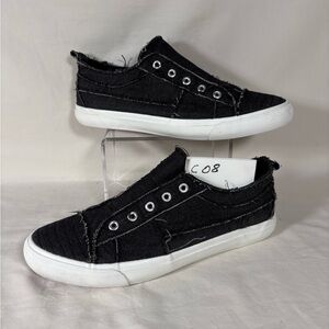 Corkys Babalu Black Denim Women's Slip On Sneaker Size 10